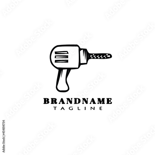 auger cartoon logo design icon template vector flat