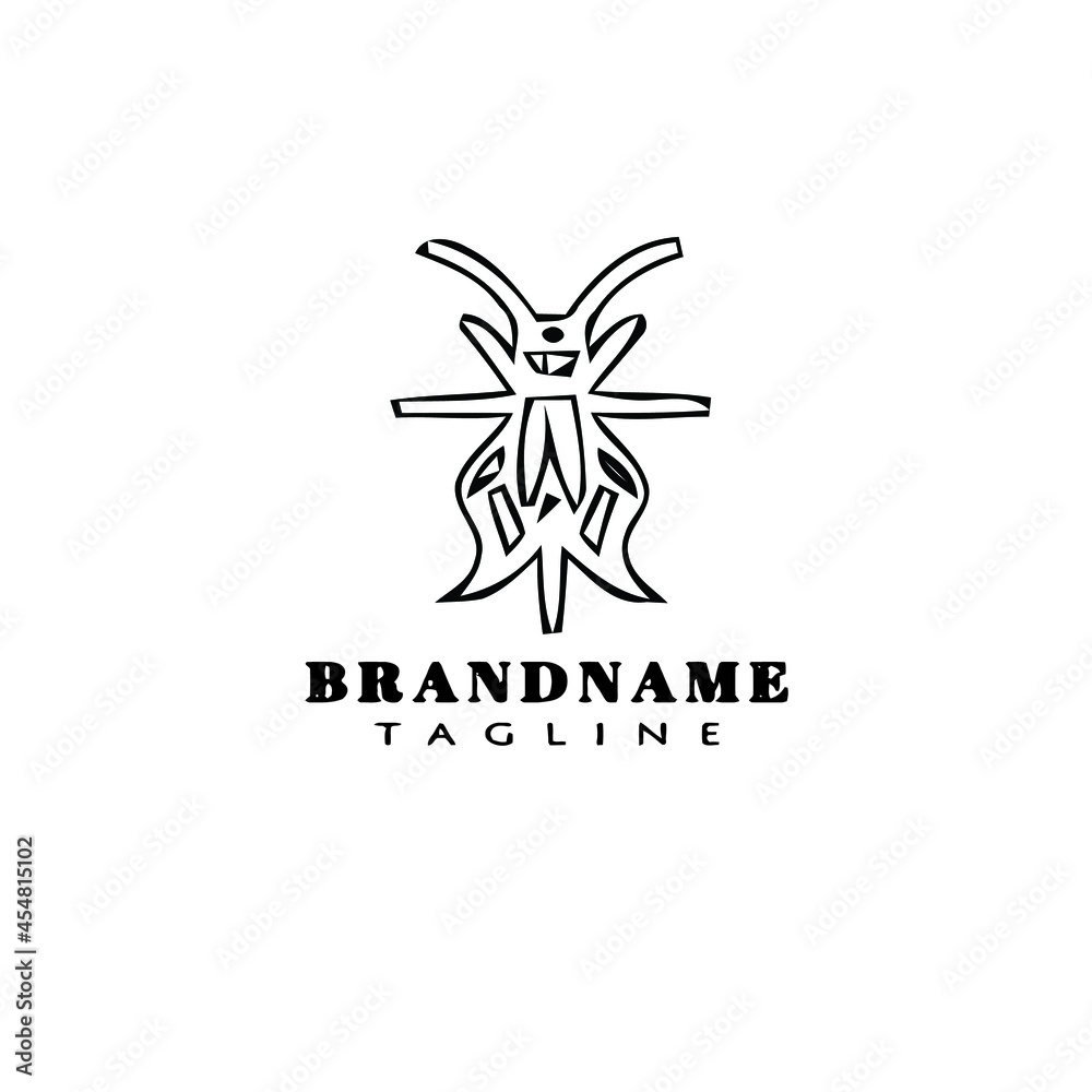 animal bedbug cartoon logo icon cute template black isolated vector illustration animal bedbug cartoon logo icon cute template black isolated vector illustration