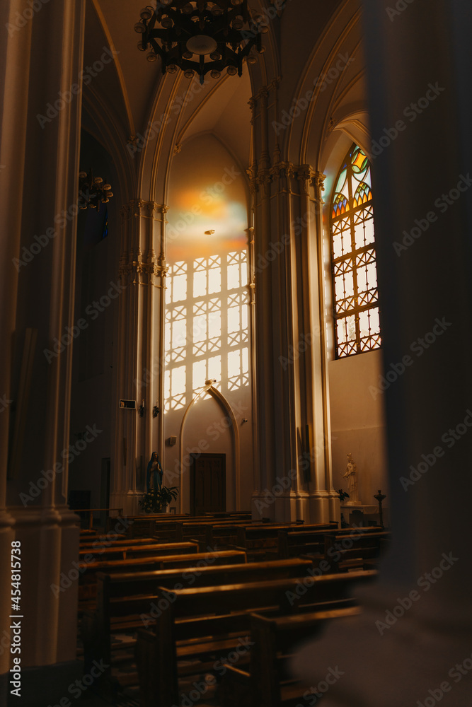 windows of the catholic church