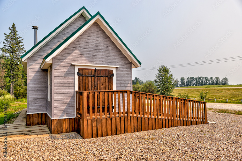 Caroline, Alberta July 24, 2021 Exteriors of restored buildings at