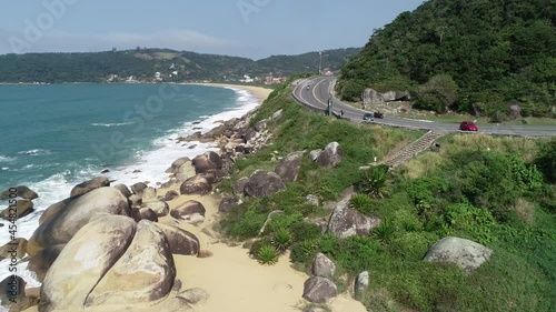 Vista aérea da praia de Taquarinhas, em Balneário Camboriú photo