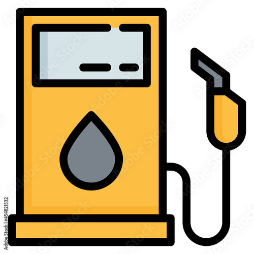 Gas Station Color line icon