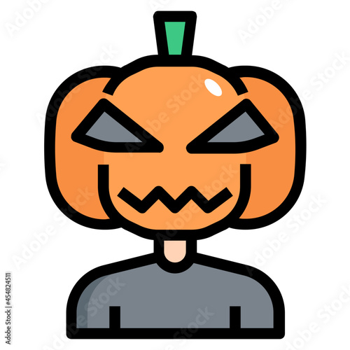 pumpkin Color line icon