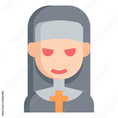 nun flat icon