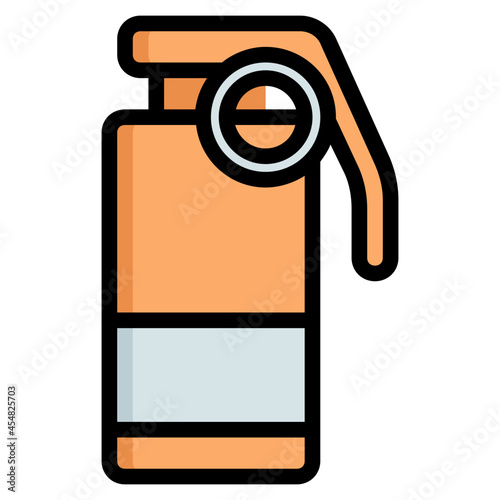 Smoke Grenade Color line icon