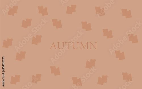autumn background with leaves, for web banner or shopping sales, subdued colors, brown, orange