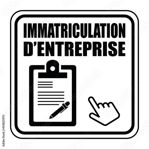 Logo immatriculation d'entreprise.