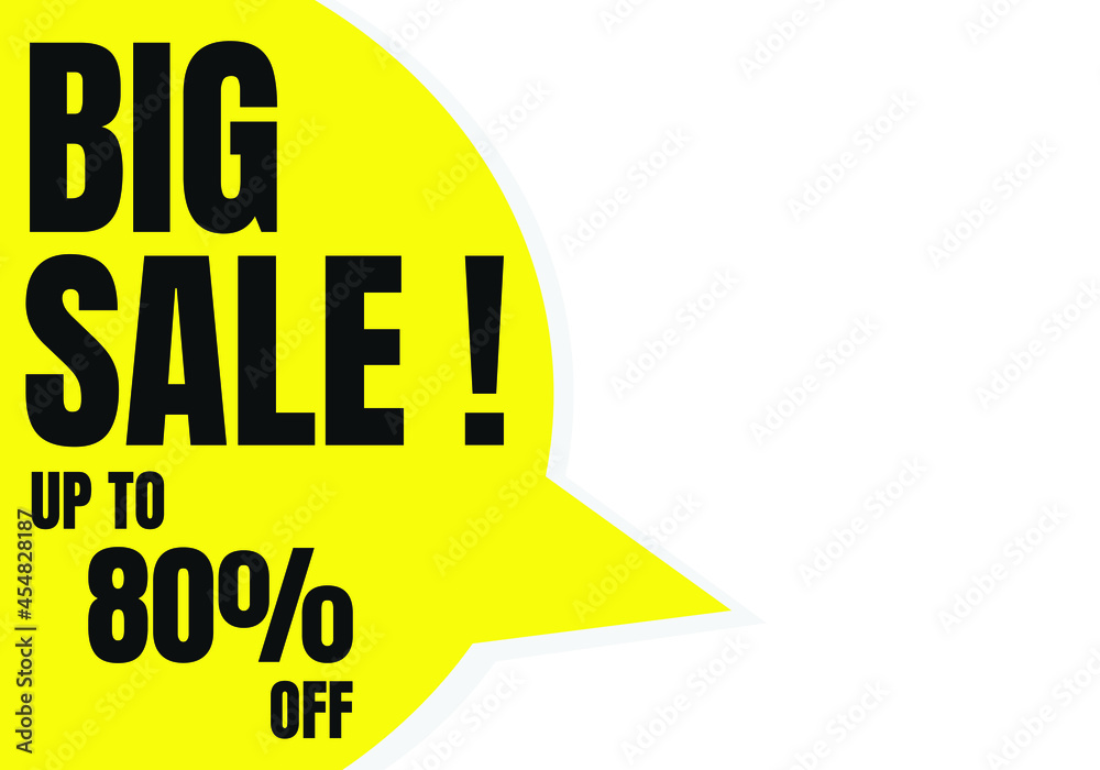 Fototapeta premium 80 Percent Off, Discount Sign Banner or Poster. Special offer price signs