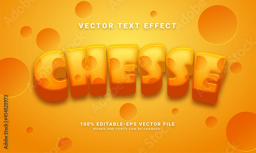 Chesse editable text effect suitable for cheese food menu