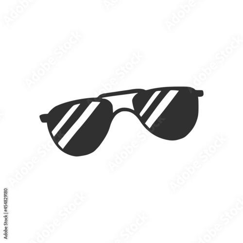 Hand drawn sunglasses. Doodle sketch style. Drawing line simple sunglasses icon. Isolated vector illustration.