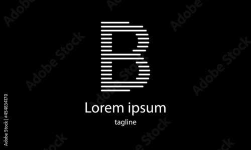 Premium vector B letter simple minimalist logo design template