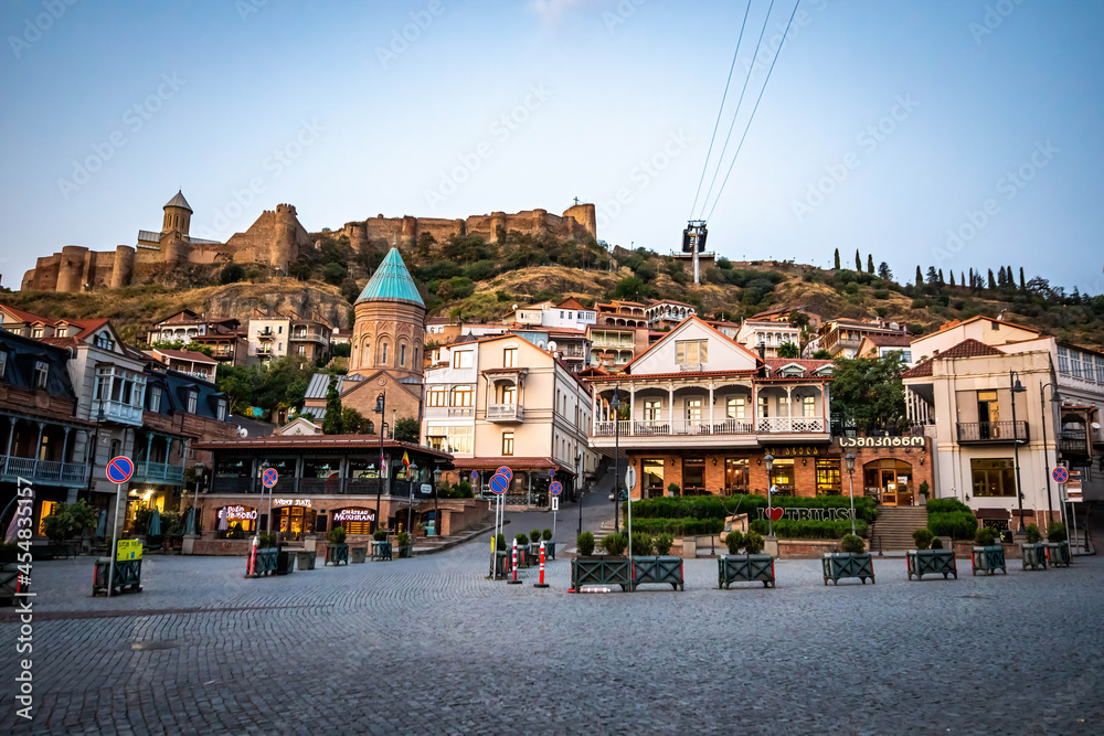 Scenic view of old Tbilisi city square and Meidan Bazaar