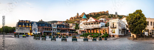 Scenic view of old Tbilisi city square and Meidan Bazaar photo