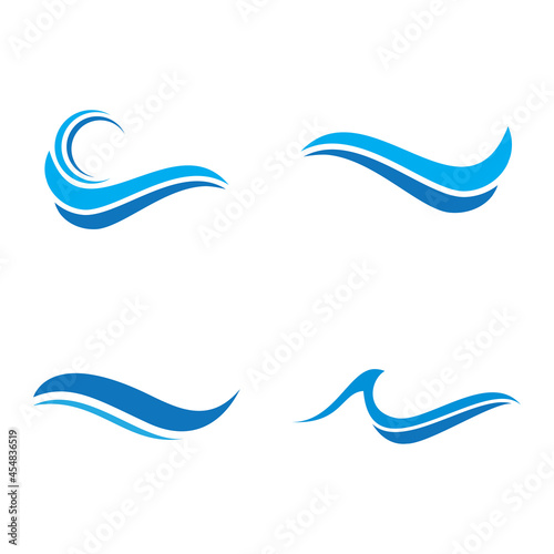water wave concept logo icon vector termplate