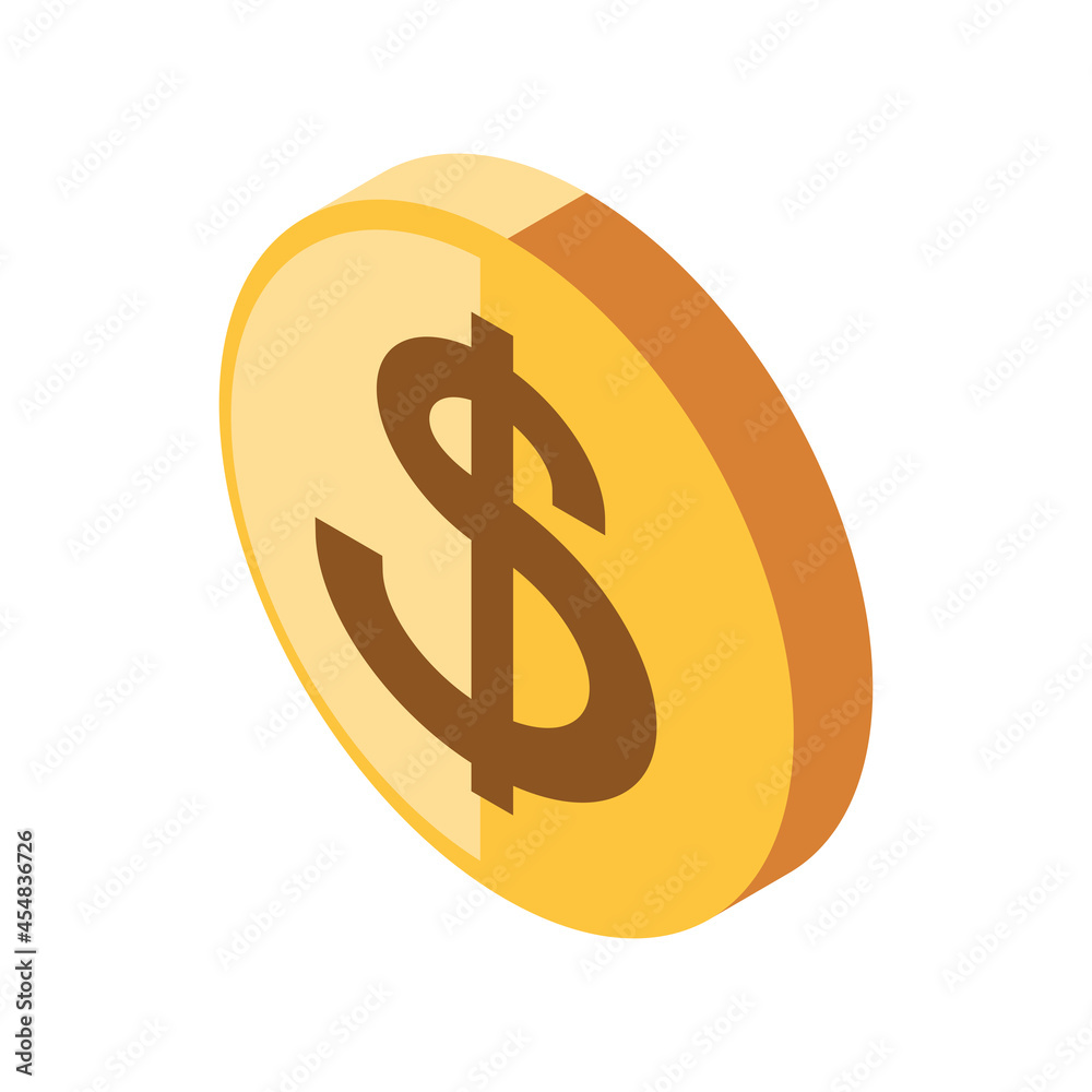isometric money coin isometric money coin