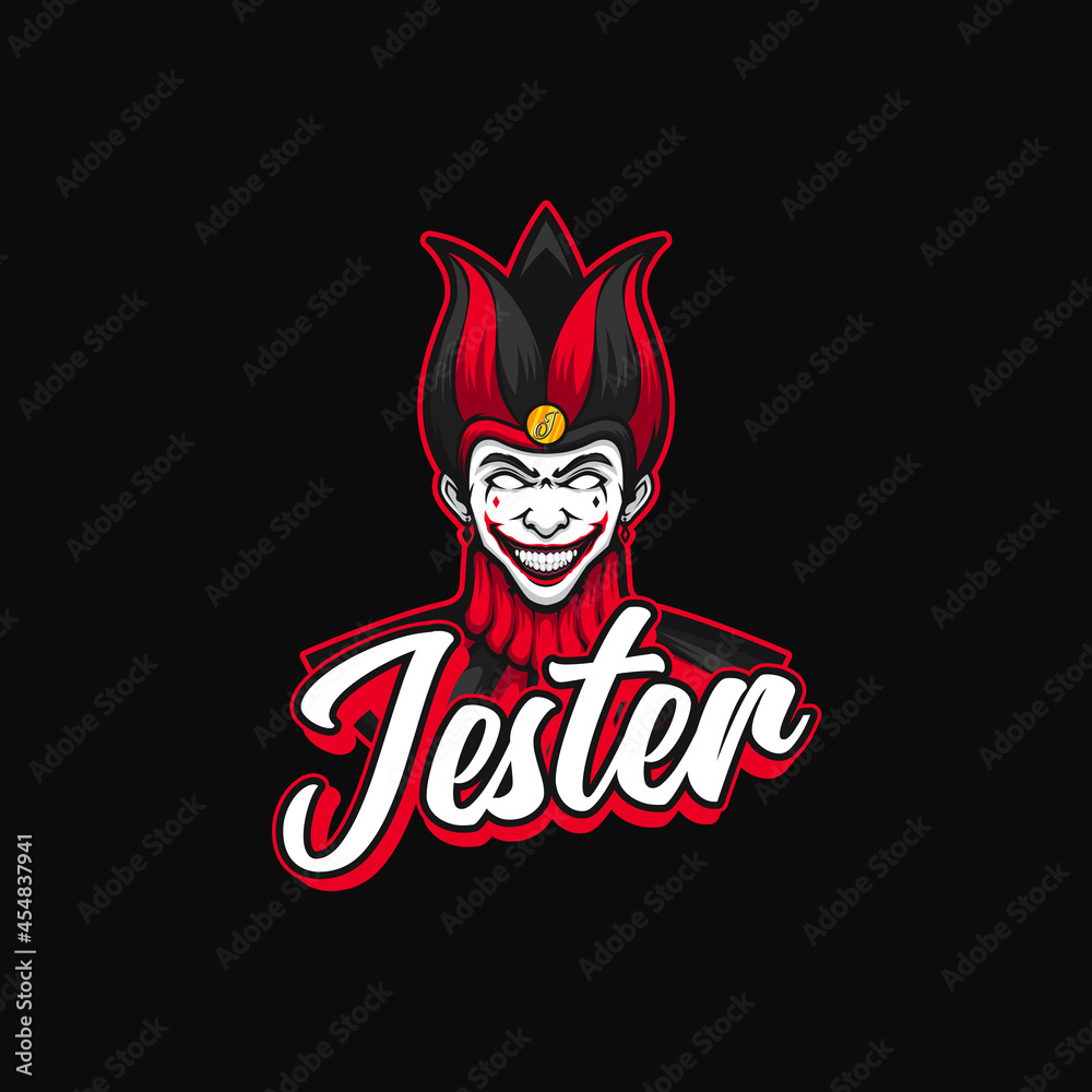 Illustration of Jester Clown Mascot