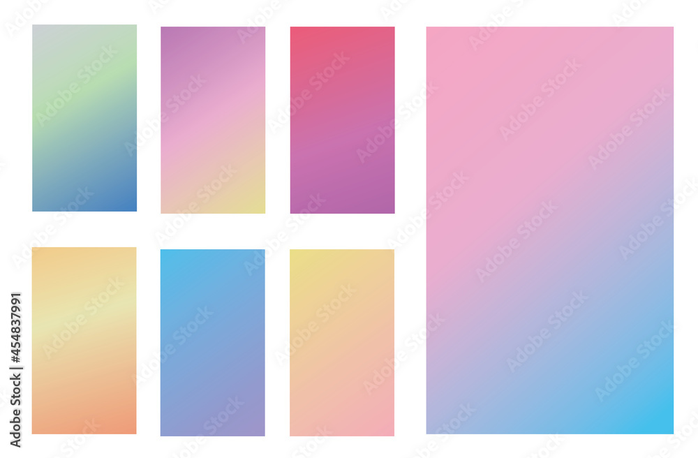 Modern gradient set abstract background 