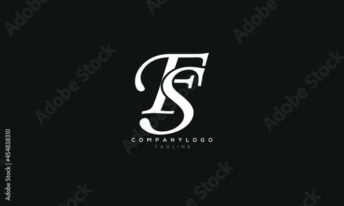 SF, FS, Abstract initial monogram letter alphabet logo design