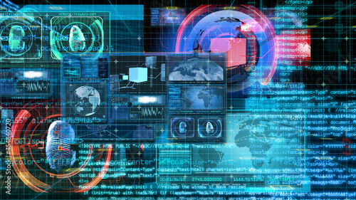 UX Technology Matrix Computer HUD Data Digital GUI Screen