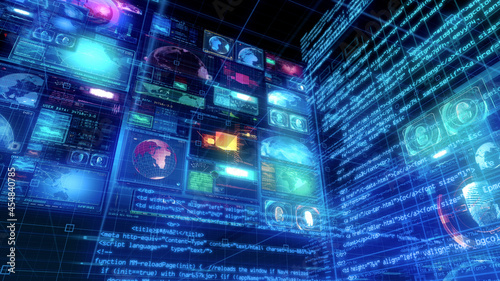 UX Technology Matrix Computer HUD Data Digital GUI Screen