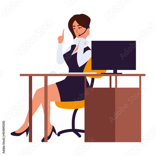 woman working in office