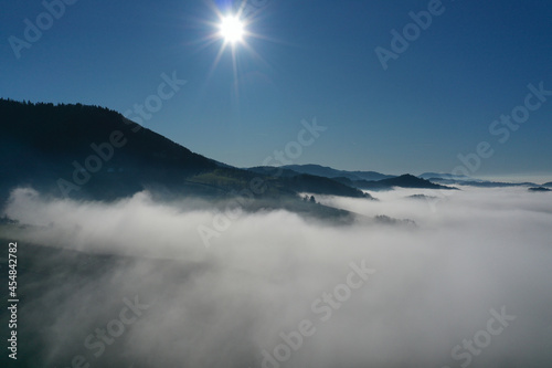 fog over the mountains