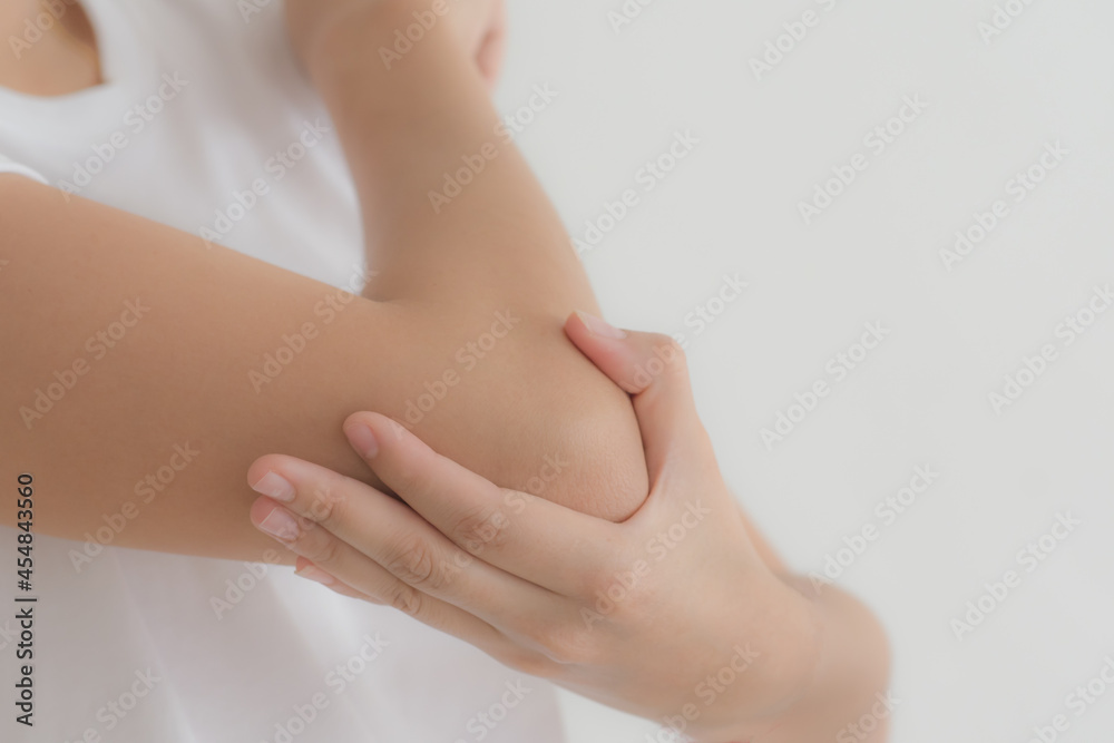 female with arm pain female with arm pain