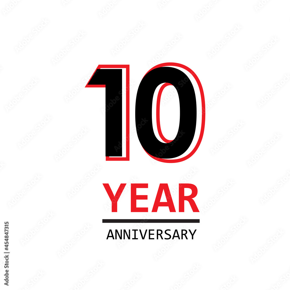 10 Year Anniversary Vector Template Design Illustration 10 Year Anniversary Vector Template Design Illustration
