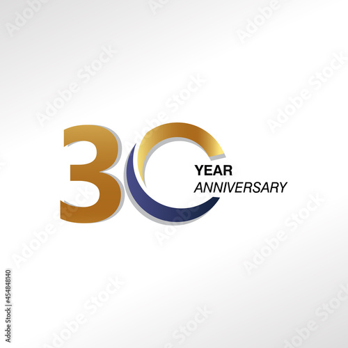 30 Year Anniversary Elegant Vector Template Design Illustration