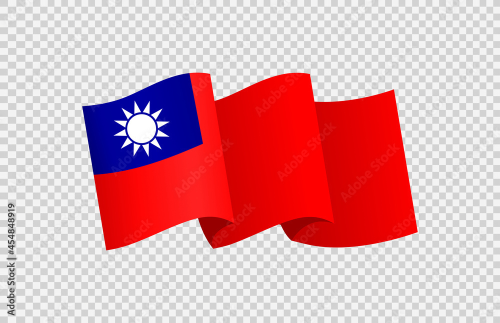 Waving flag of Taiwan isolated on png or transparent background,Symbol of Taiwan,template for banner,card,advertising ,promote, vector illustration top gold medal sport winner country Waving flag of Taiwan isolated on png or transparent background,Symbol of Taiwan,template for banner,card,advertising ,promote, vector illustration top gold medal sport winner country