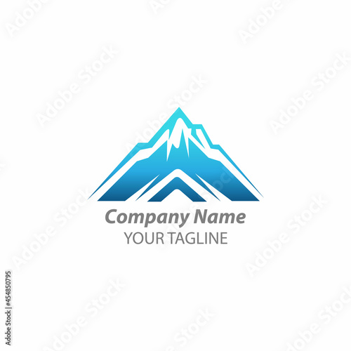 Latter A mountain logo design  Mountain vector logo illustration template.