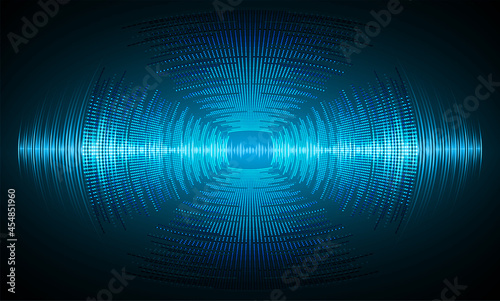Sound waves oscillating dark light