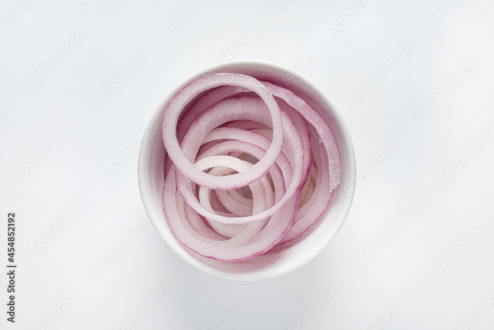 red onion in the bowl