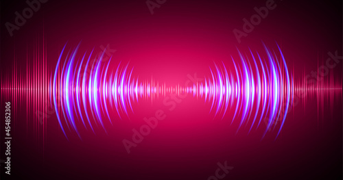 Sound waves oscillating dark light