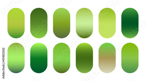 nature eco green gradient shades set