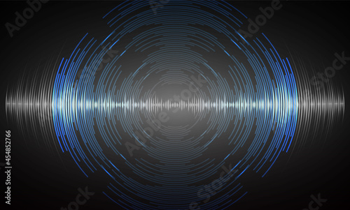 Sound waves oscillating dark light