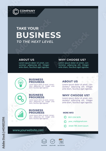 corporate business flyer template, poster, pamphlet, layout design