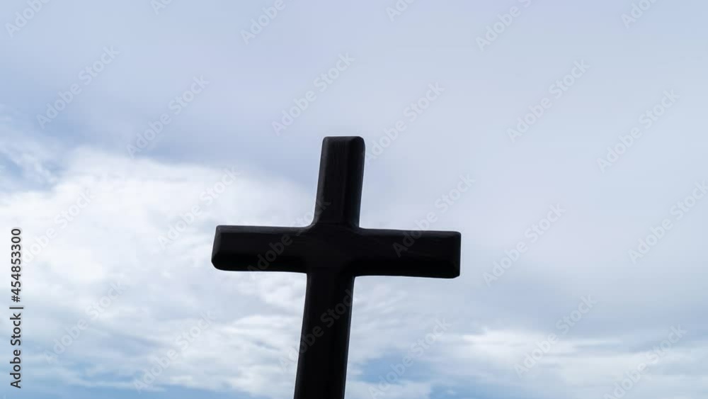 B roll of Timelapse wood cross worship christian with clouds moving while twilight sky and Building motions clouds. slow moving clouds. B Roll Cloudscape timelapse. background worship christian. B roll of Timelapse wood cross worship christian with clouds moving while twilight sky and Building motions clouds. slow moving clouds. B Roll Cloudscape timelapse. background worship christian.
