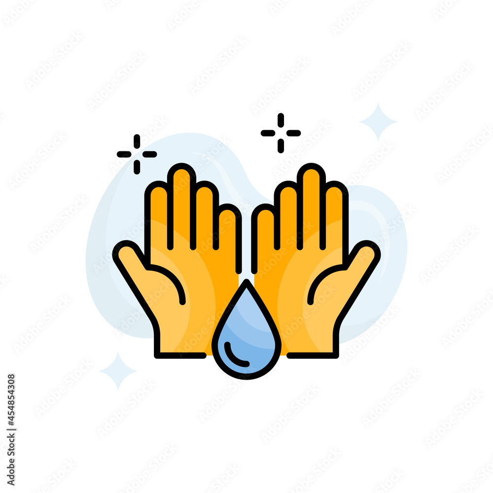 Clean hands vector filled outline icon style illustration. EPS 10 file Clean hands vector filled outline icon style illustration. EPS 10 file