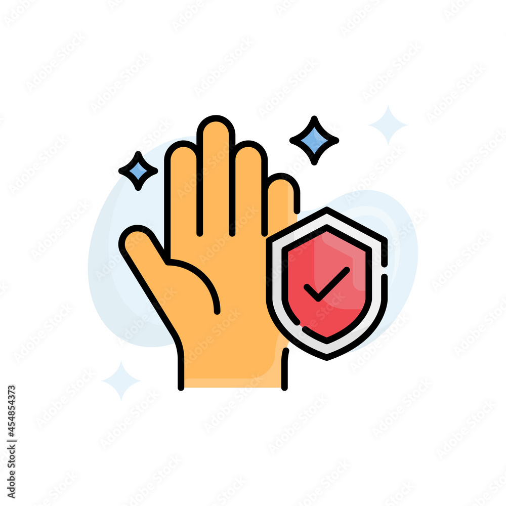 Protection vector filled outline icon style illustration. EPS 10 file