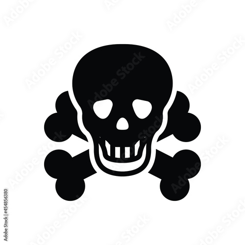 Black solid icon for toxic