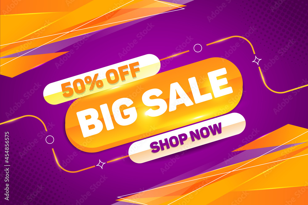 Big sale promotional discount banner vector design
