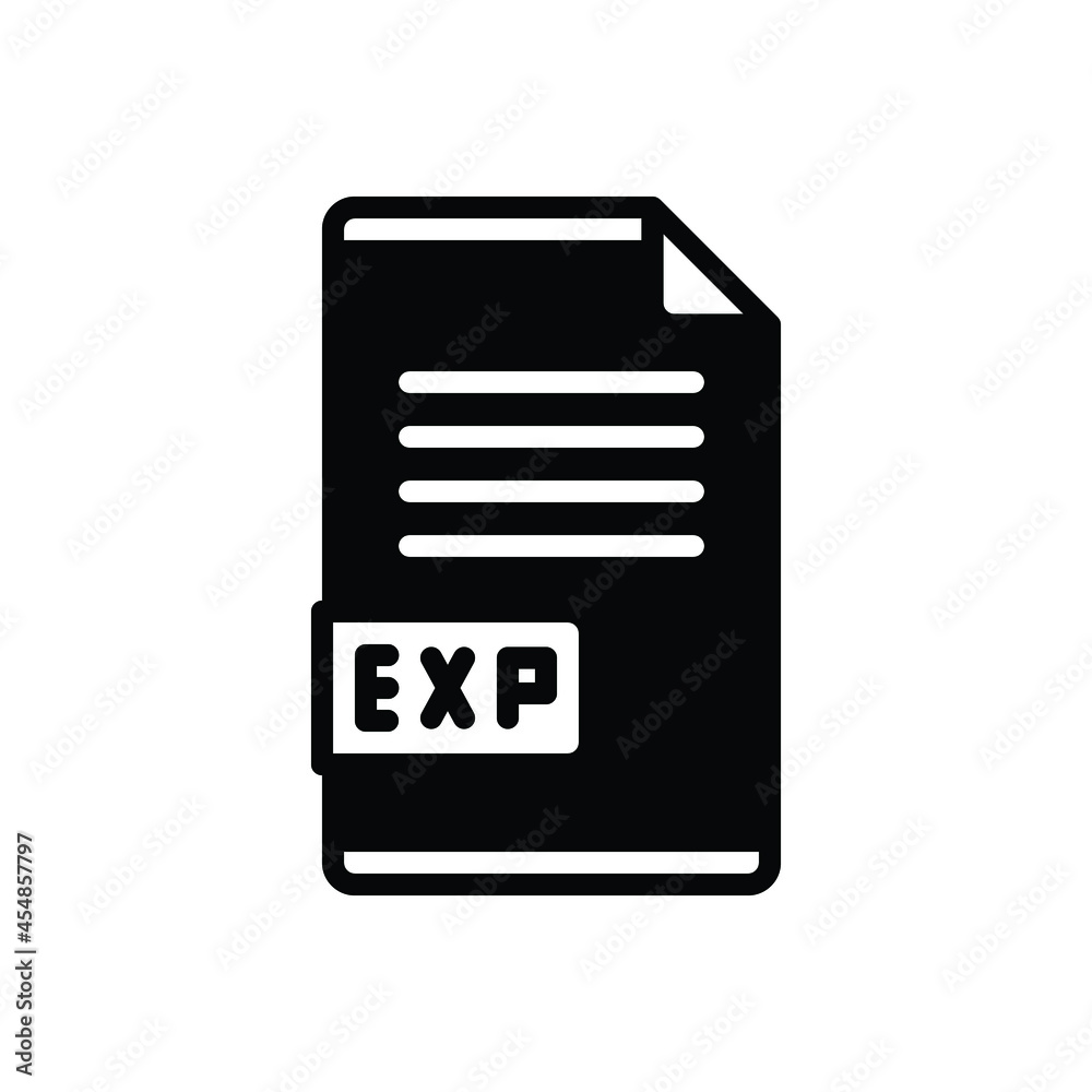 Black solid icon for exp Black solid icon for exp