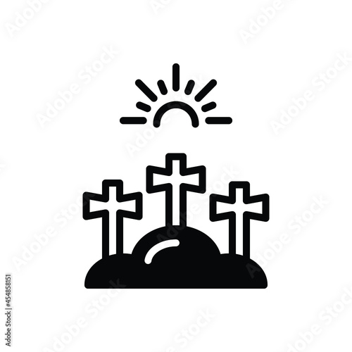 Black solid icon for salvation