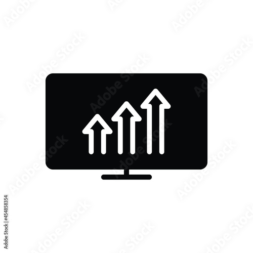Black solid icon for increased