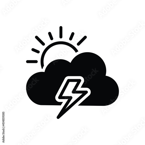 Black solid icon for partly