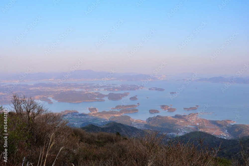 panorama view of the sea and islands