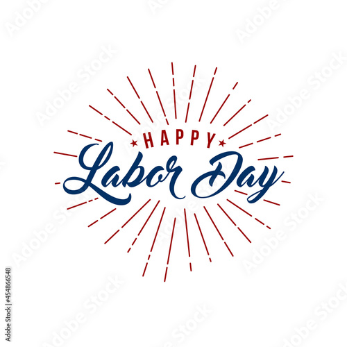 Labor day card design vector illustration.