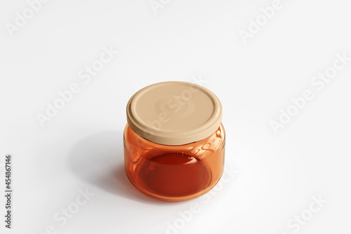 Amber Glass Jar
