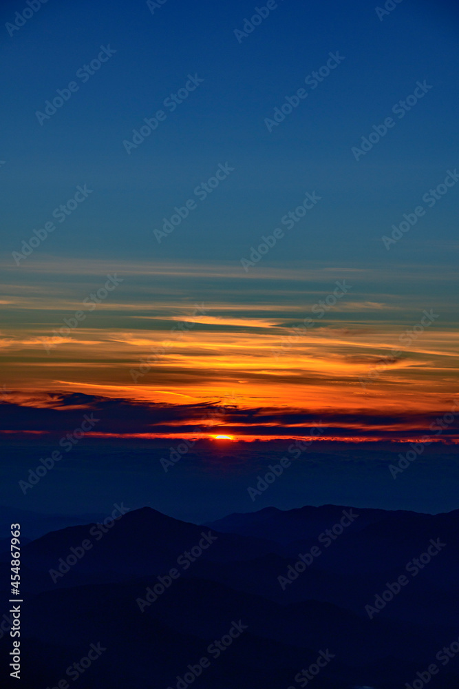 sunset over the sea